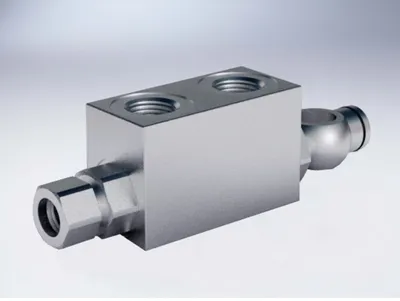 Válvula de retención con doble control hidráulico (para montaje articulado ajustable de 12 mm DIN D2353)